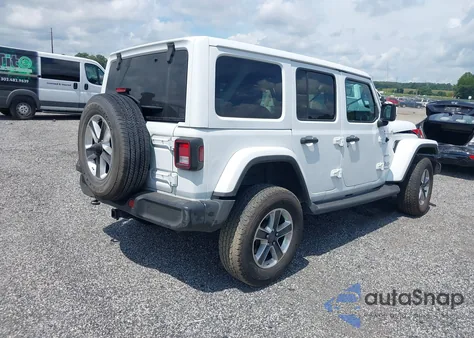 2019 Jeep Wrangler Unlimited Sahara из США, поврежденный, VIN 1C4HJXEG7KW589112